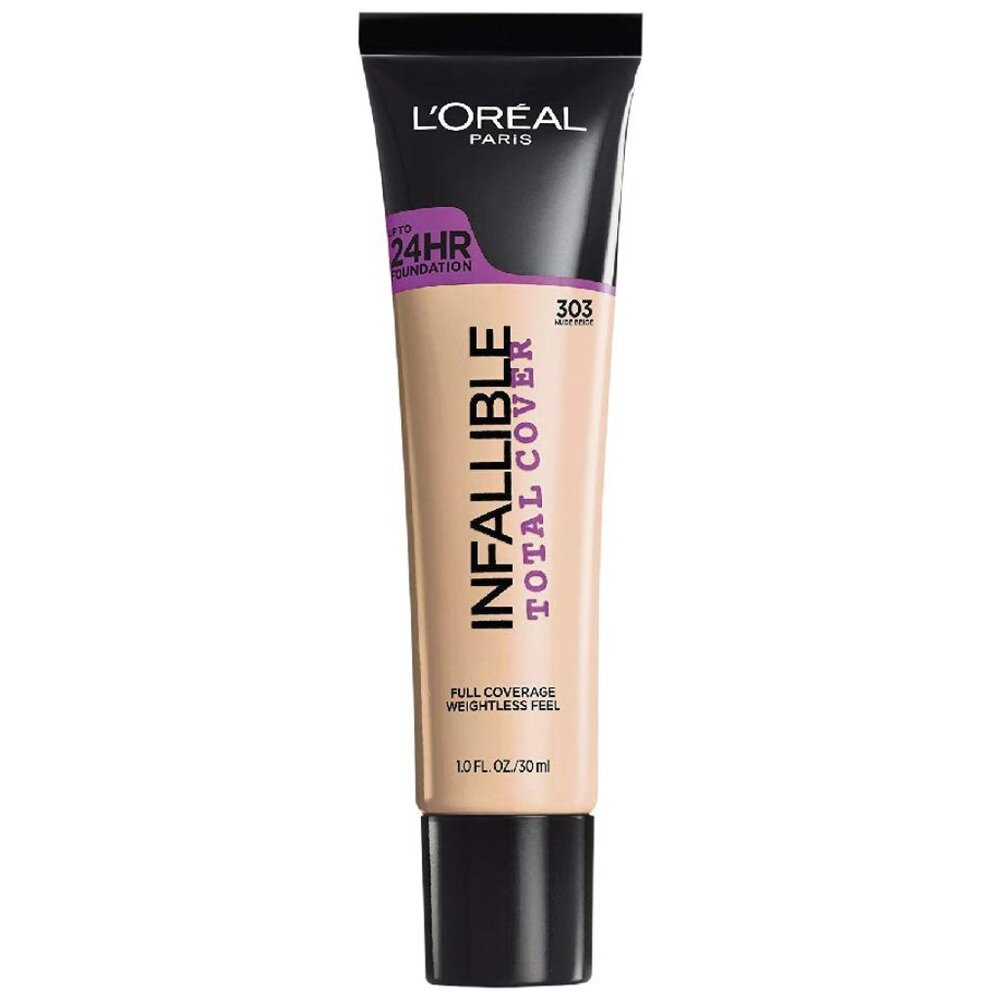 Loreal Paris 24 hr Infallible Total Cover Foundation 303 Nude Beige